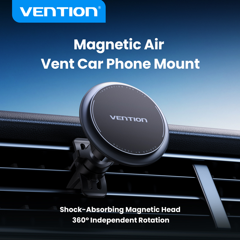 Magnetic Phone Holder For Car Vent - Vention Uchwyt Samochodowy Magsafe, Magnetyczny Uchwyt