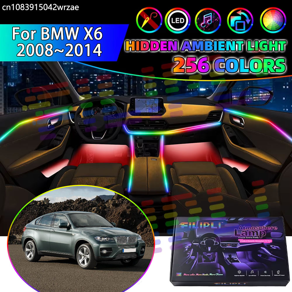 Led Ambient Interior Car Lights App Control - Dla BMW X6 2008~2014 E71 MK1