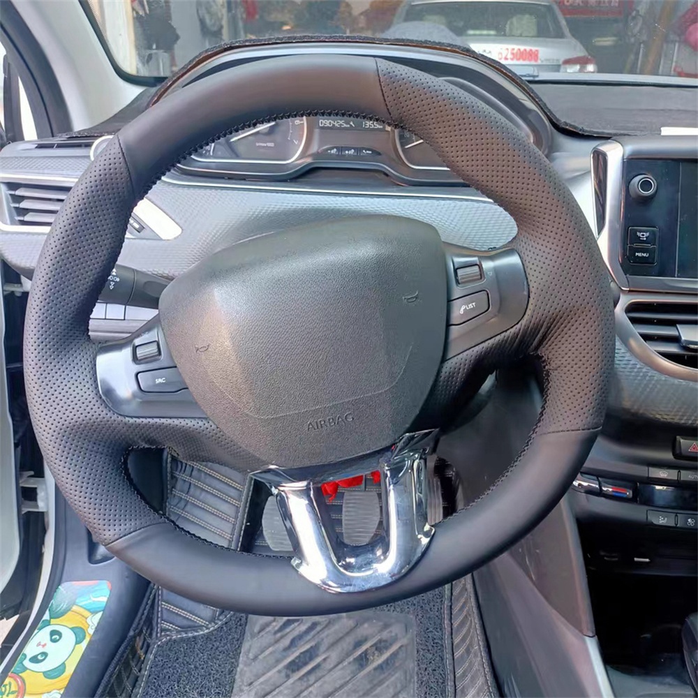 Car Steering Wheel Cover Anti Slip Breathable - Ręczne szycie antypoślizgowe pokrowce na kierownicę