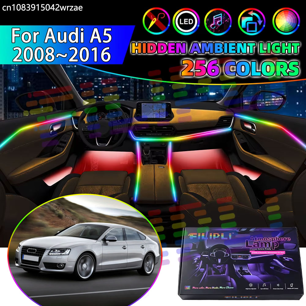 Led Ambient Interior Car Lights App Control - Dla Audi A5 2008~2016 8T 8F