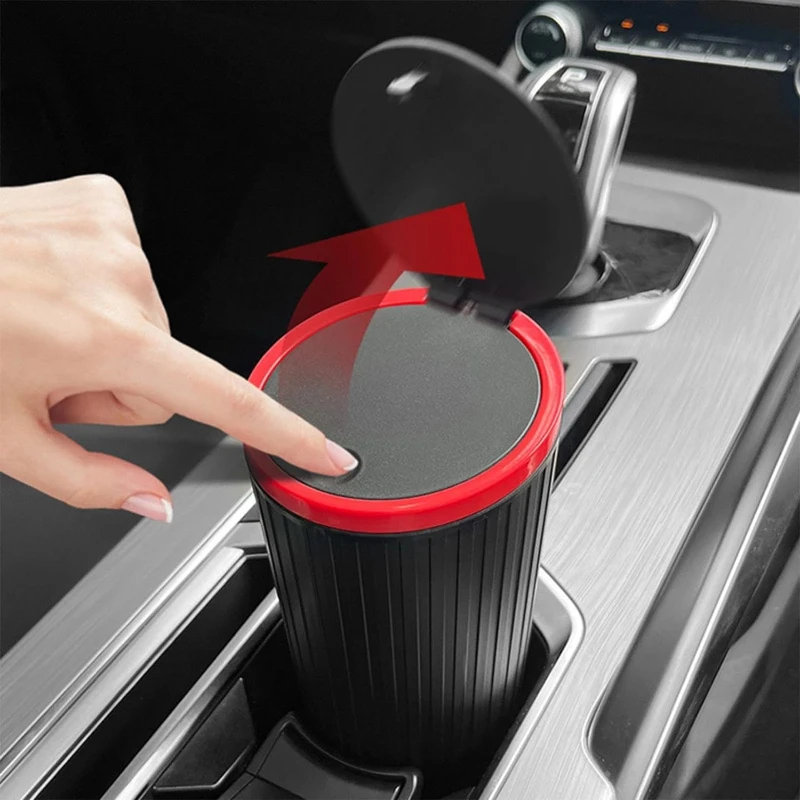Waterproof Car Trash Can With Lid - Samochodowy kosz na śmieci przełącznik typu