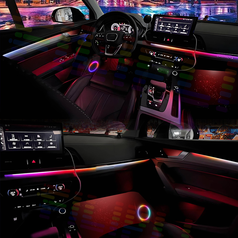 Zestaw oświetlenia ambientoweg – Led Ambient Interior Car Lights App Control recenzja i cena